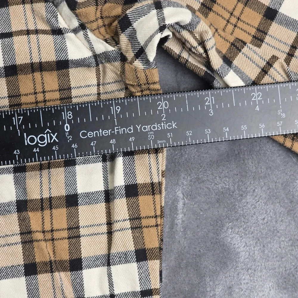Banana Republic Button Down Shirt Mens S Brown Plaid Cotton Flannel Long Sleeve‎
